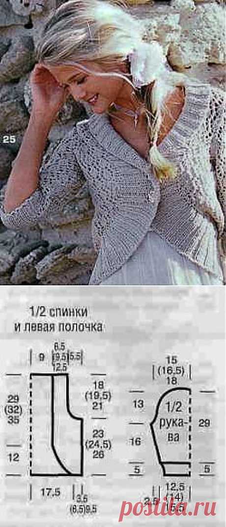 Вязаный бежевый жакет болеро размеры: 36/38 (40/42) 44/46 » Eajenshina.ru - самый популярный сайт среди женщин всех возрастов