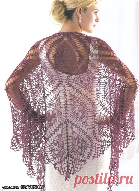 Темно сиренгевая накидка