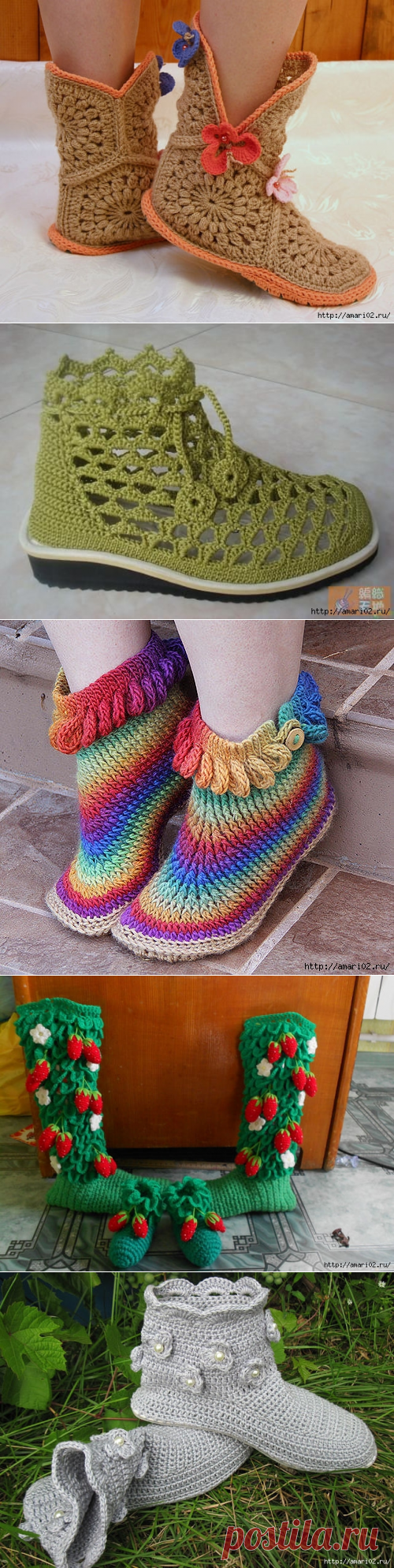 Вяжем тапочки кеды для дома.