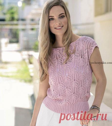 Стильный топ спицами 2019. Связать летний топ спицами Нежный топ спицами схема+ выкройка. Связать летний топ спицами
