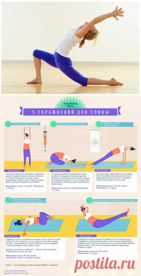 Простые упражнения для спины из йоги — Всегда в форме!