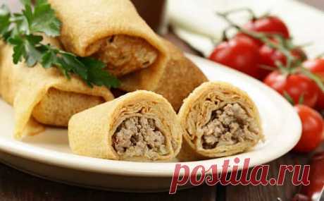Блинчики с мясом - вкусные рецепты приготовления + начинка и тесто Только тут собраны лучшие варианты приготовления блинчиков с мясом! А также рецепты идеального теста и начинки, соусов для мясных блинов, плюс как заворачивать