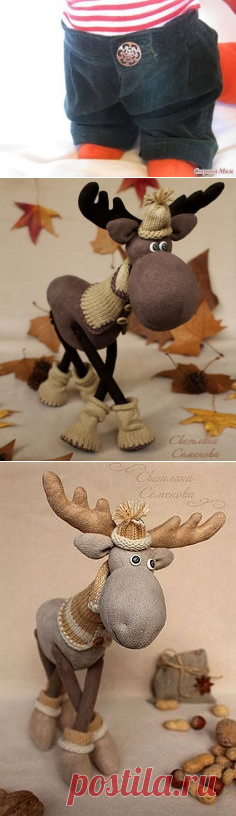 Милые текстильные новогодние олени :) Идеи и выкройки