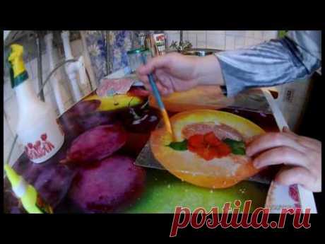 Декупаж стиральной машинки Zanussi.