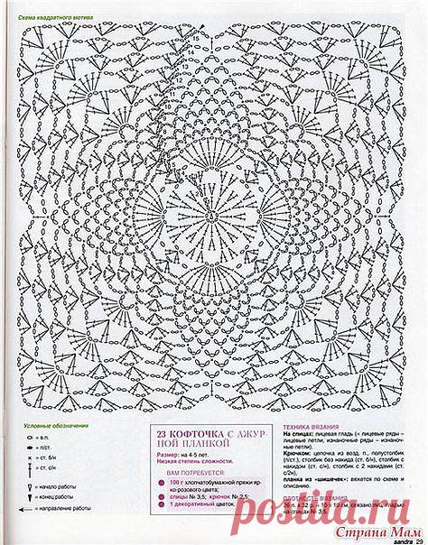 Ажурный жакет (спинка)