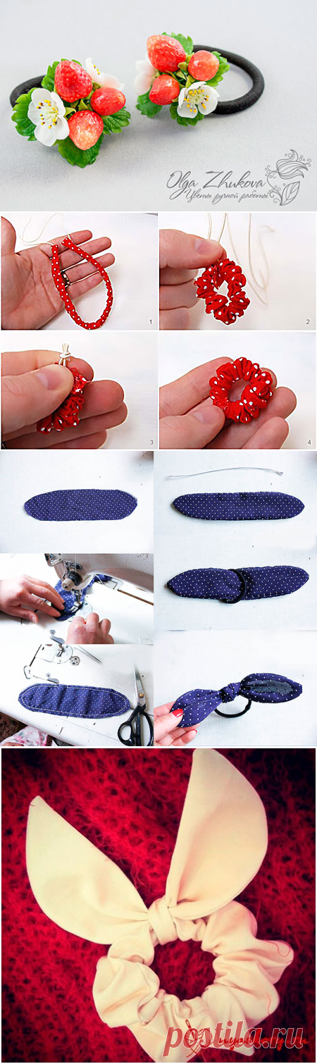 Резинки для волос своими руками: мастер-классы с фото