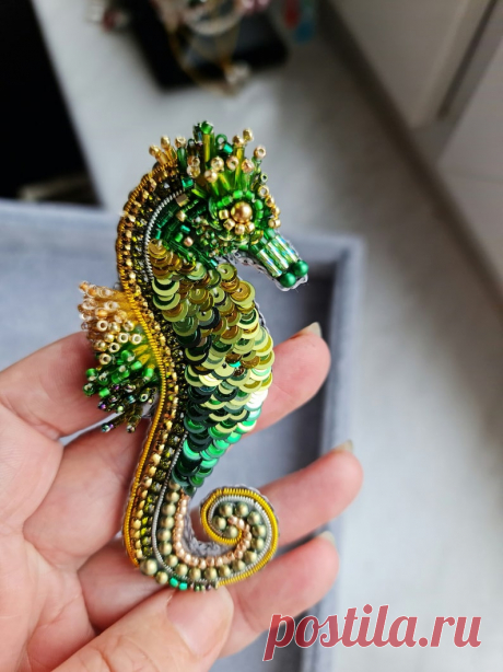 Broche con cuentas de caballito de mar broche de animal - Etsy Chile