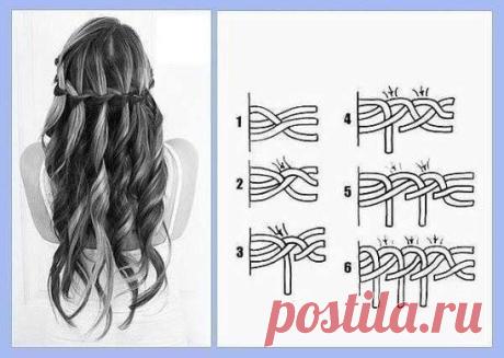 Коса "водопад"