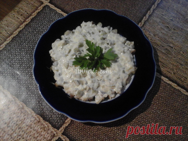 Закуска с сельдью и маринованными огурчиками - Холодные закуски от 1001 ЕДА
