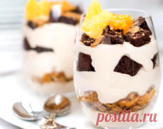 Кофейно-шоколадный трайфл с апельсиновым мармеладом