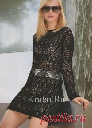 Черное ажурное платье. Вязание для женщин / Платья / Крючком