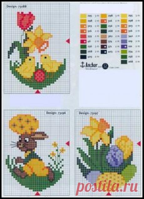 Пасхальная подборка схем для вышивки. / Вышивка / Схемы вышивки крестом, вышивка крестиком