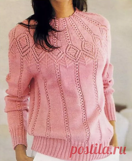Вяжу свитер из остатков пряжи🧶. Часть №2 подборки ажурных моделей✨. | Мама-универсал | Яндекс Дзен