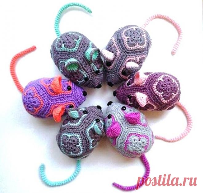 Как хорошо уметь вязать: Мышка крючком из мотивов 