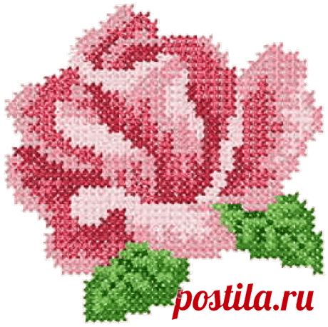 Rose cross stitch machine embroidery design - SKU 10009