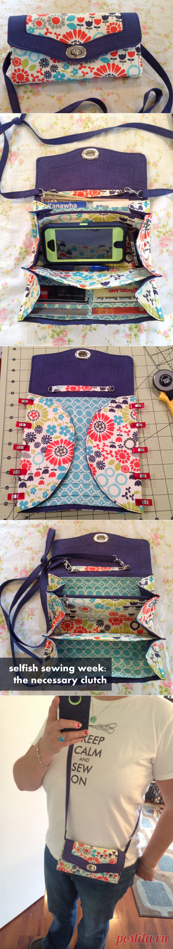 selfish sewing week: the necessary clutch - imagine gnats