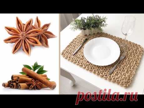 ECO вязание | САЛФЕТКА из джута УЗОРОМ «БАДЬЯН»