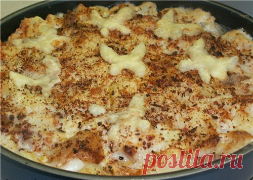 Запеканка с кальмарами