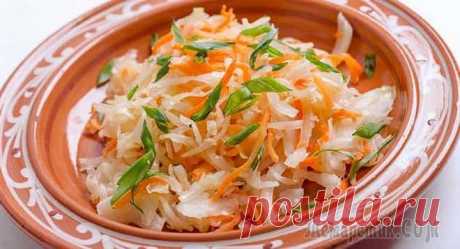 Хрустящая и сочная квашеная капуста быстрого приготовления