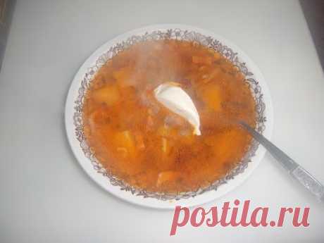 Фасолевый суп с потрошками