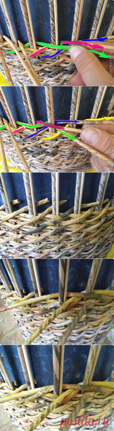 Плетем из газет корзины для овощей