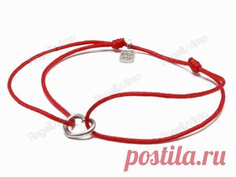 Веревочный браслет &quot;Сердечко&quot; от Amorem