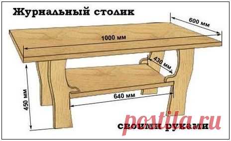 Своими руками, журнальный столик из дерева