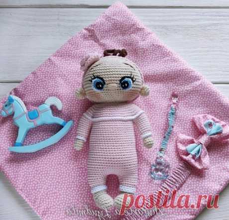 Амигуруми пупсик крючком пошаговый мастер - класс по вязанию