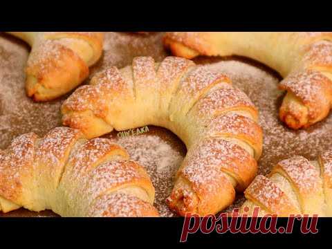 СУПЕР ПРОСТЫЕ Рогалики! Начинка ТАЕТ ВО РТУ! ТВОРОЖНЫЕ Рогалики с ЯБЛОЧНОЙ начинкой | Оливьедка