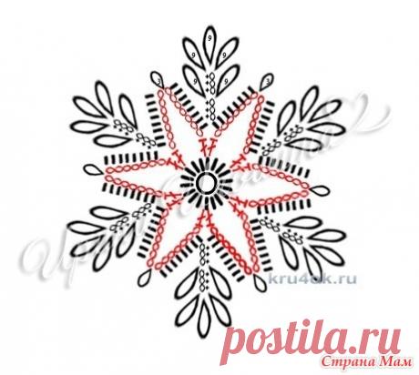 Красивые снежинки крючком - Вязание - Страна Мам