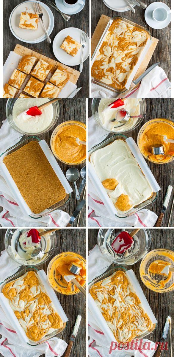 Мраморный чизкейк с тыквой - Ева.Ру