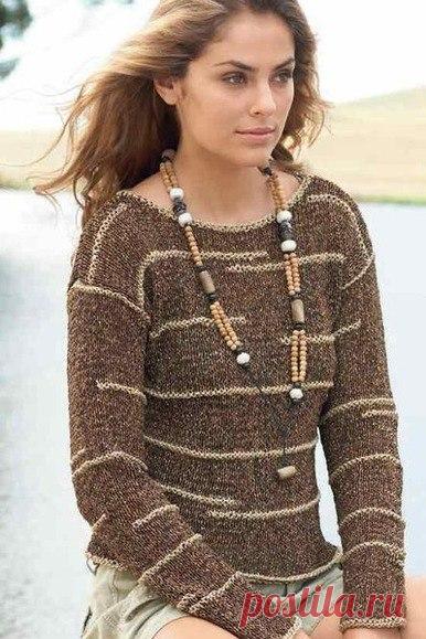 ​Джемпер с поперечными полосами