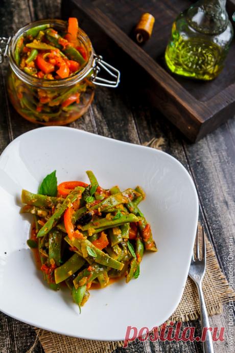 Стручковая фасоль с болгарским перцем в соусе | Кулинарные заметки Алексея Онегина