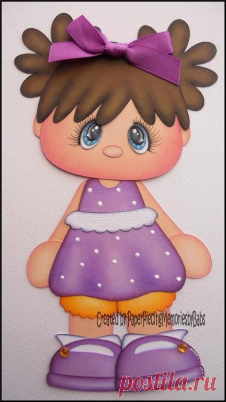 Premade Daisy Girl Paper Piecing for Scrapbook Pages by Babs | eBay