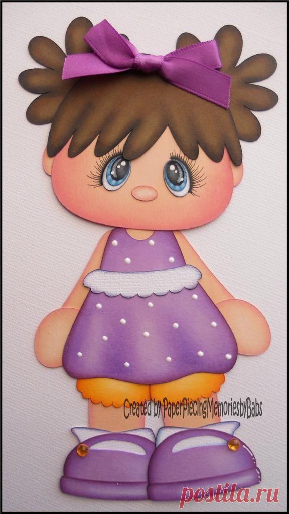 Premade Daisy Girl Paper Piecing for Scrapbook Pages by Babs | eBay