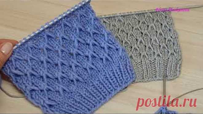 ШИКАРНЫЙ УЗОР ДЛЯ СВИТЕРА,КОФТЫ,КАРДИГАНА. МК для начинающих.