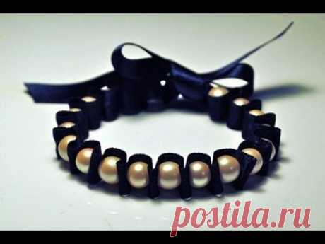 PULSEIRA DE FITA DE SEDA