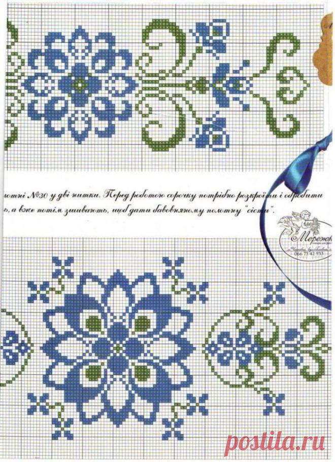 Нежность. Синий узор.