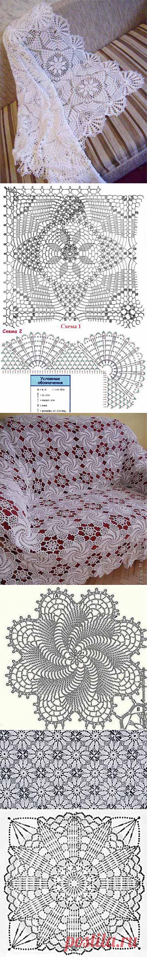Подборка красивых мотивов для вязания крючком