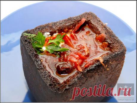 Борщ на квасе с уткой