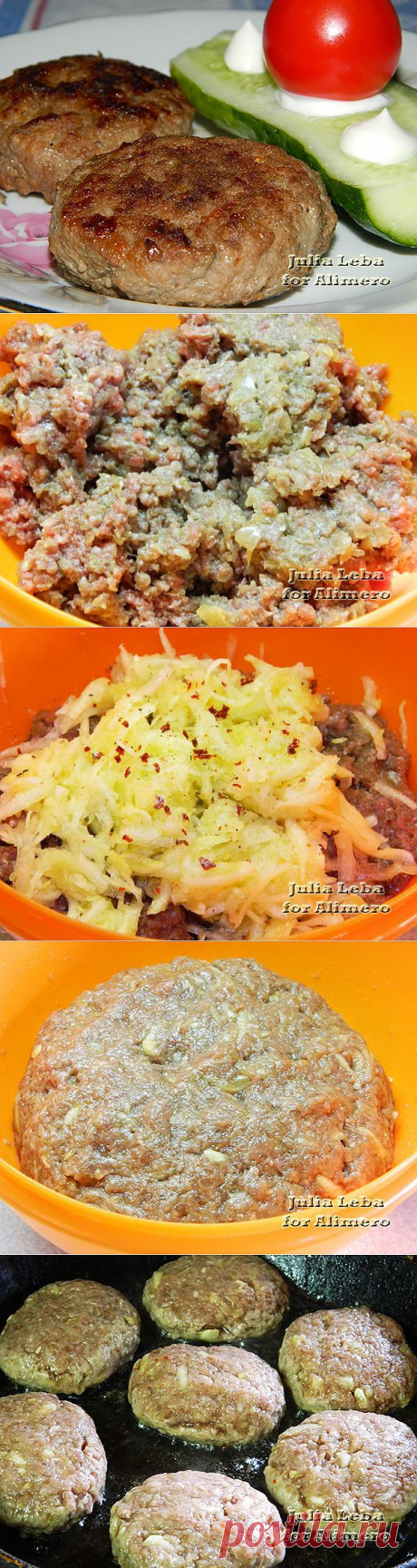 Диетические мясные котлеты с кабачком / Рецепты с фото