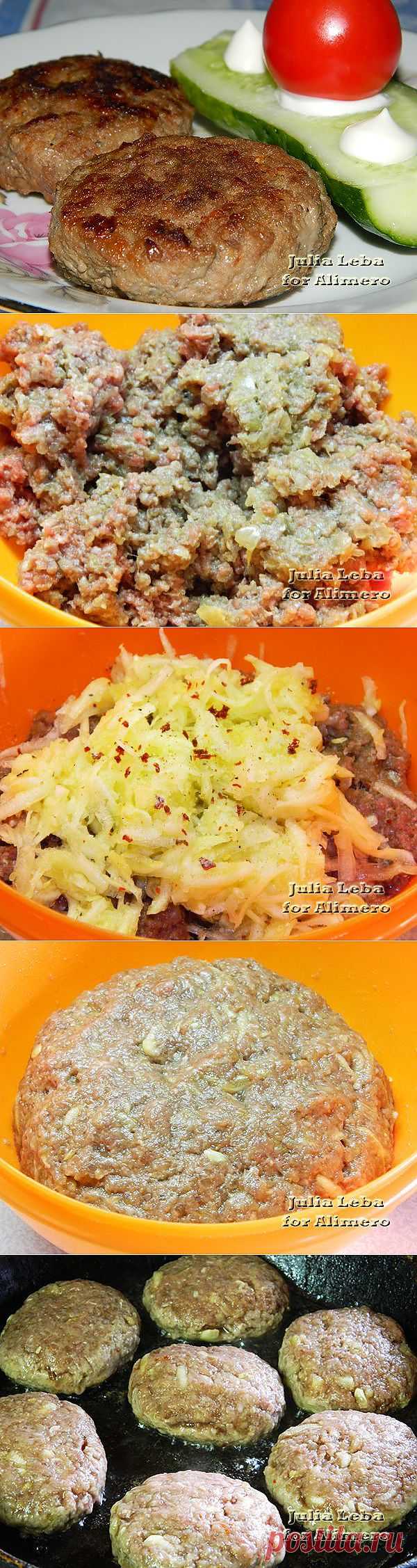 Диетические мясные котлеты с кабачком / Рецепты с фото