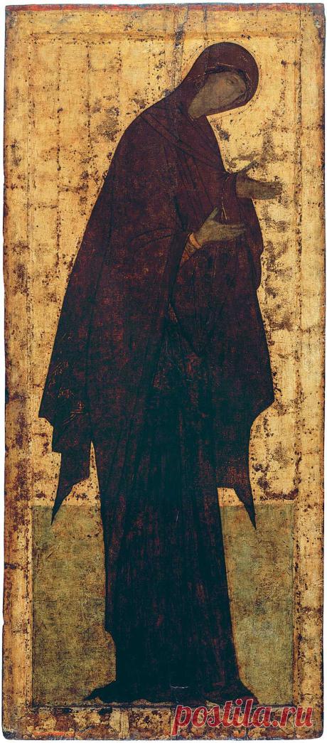 Деисусный чин Троицкого собора Троице-Сергиевой лавры (1425-1427) (Рублёв с учениками) Богоматерь (189 х 83 см)