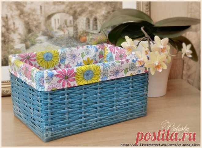 Коробки-плетёнки из газетных трубочек