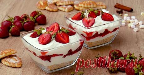 Десерт с клубникой и творогом: буквально за 15 минут