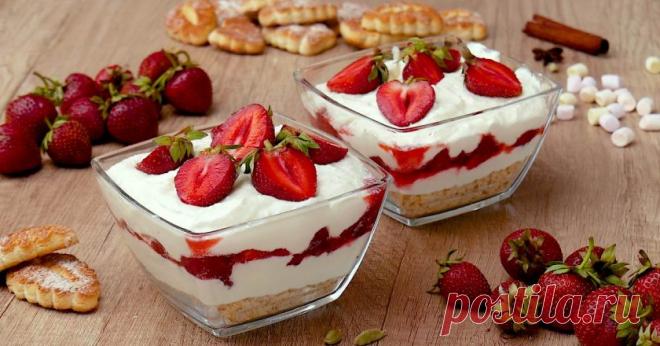 Десерт с клубникой и творогом: буквально за 15 минут