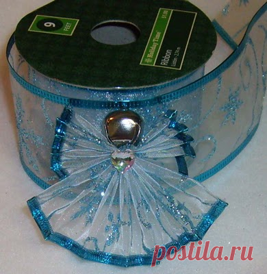 Новогодние ангелочки из органзы