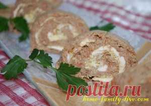 Рулет печеночный/Сайт с пошаговыми рецептами с фото для тех кто любит готовить