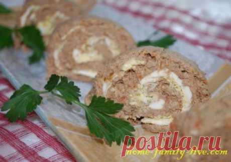 Рулет печеночный/Сайт с пошаговыми рецептами с фото для тех кто любит готовить