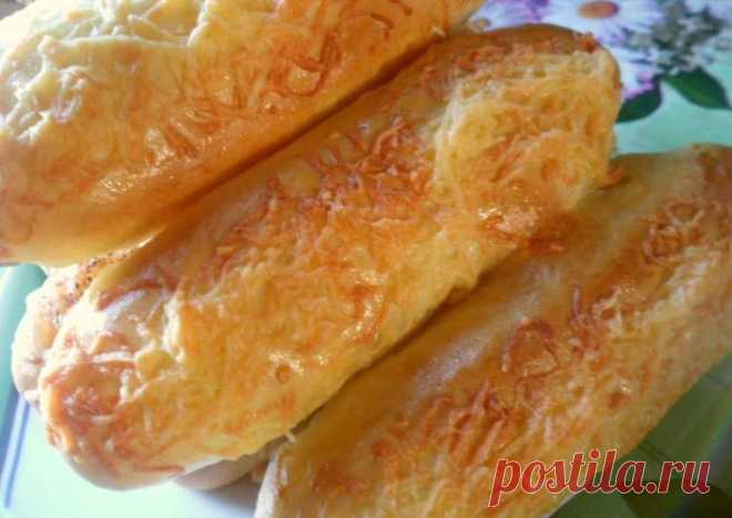Вкусный багет с сыром (простая выпечка)